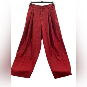 Banana Republic Red Wide Leg Pants